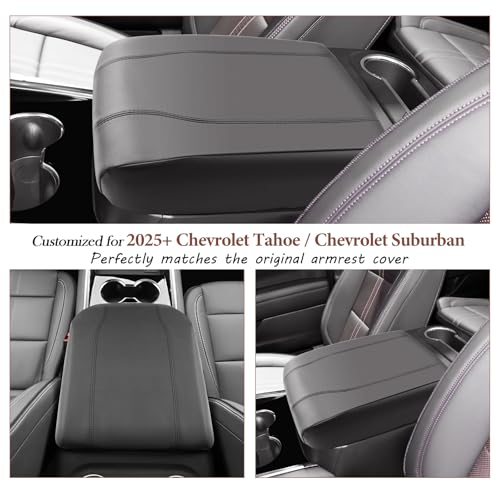 2025 2026 Tahoe Center Console Cover for 2025 2026 Chevrolet Tahoe (for 2025 2026 Tahoe/Suburban Black-A)