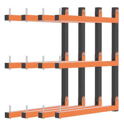 Lumber Rack Wall Mount (Orange / A– 4 Pack, 6-Tier)