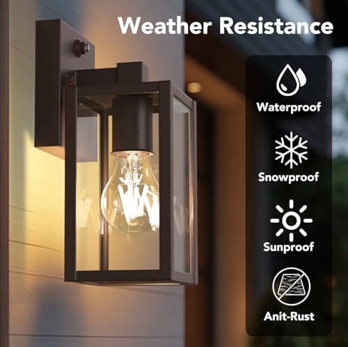 Dusk to Dawn Outdoor Light Fixtures (Oil-Rubbed Bronze / 9.65 in (2-Pack))