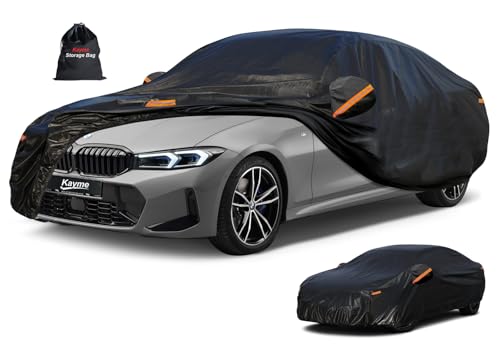 7 Layers Waterproof Car Cover for BMW 3 Series 2013 (PE-Black / Custom Fit BMW 3 Series)
