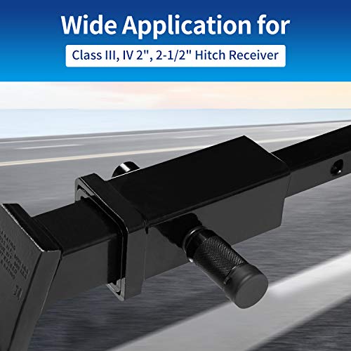 Trailer Hitch Locks Fits Class III IV 2" 2.5" Receiver (Black / 4 Pack)