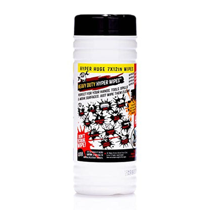 Hyper Wipes 4 Pack Heavy Duty Hand & Tool Cleaning Wipes (35 Count (Pack of 4))