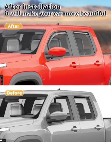 Window Visors Rain Guards for Nissan Frontier Crew Cab 2022 (Fit for 2022-2026 Frontier Crew Cab)