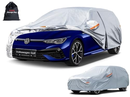 6 Layers Hatchback Waterproof Car Cover for Volkswagen Golf (LM-Silver / Custom Fit Volkswagen Golf)