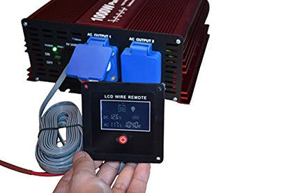 2000W Pure Sine Wave Inverter 12V to 120V AC with 2 AC outlets (2000W)
