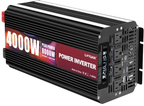 4000 Watt Power Inverter 24V to 110V 120V for Vehicle