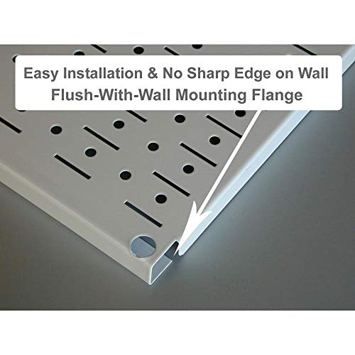 30-WRK-400WB Standard Workbench Metal Pegboard Tool Organizer,White/Black (White/Black)