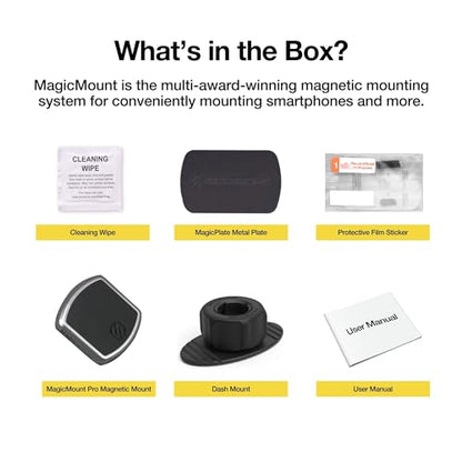 MPDB MagicMount Pro Magnetic Cell Phone Car Mount with Strong Magnets & 360° Adjustable Head (1 Pack / Dash)
