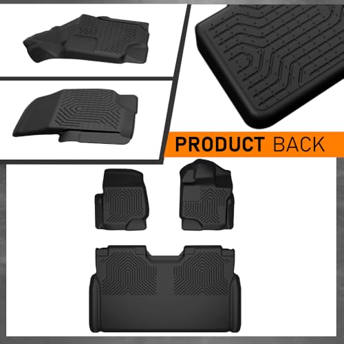 TPE Floor Mats Fit for Ford F150 2015 (15-26|Fit Ford F150 SuperCrew|3PCS)