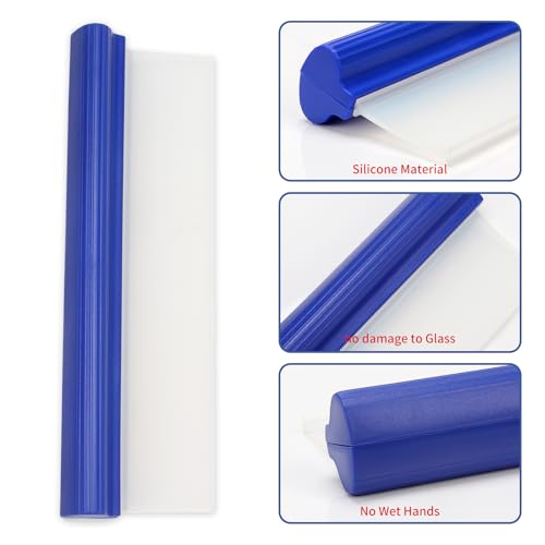 2 Pack 12inch car Squeegee (Blue-2p)