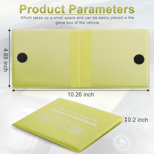 Car Registration and Insurance Card Holder (Leather Green)