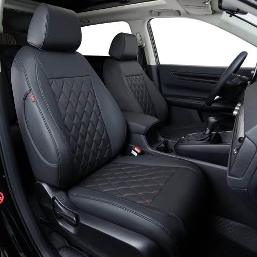 CRV Car Seat Covers Custom Fit for Honda 2015 (Leatherette(Red/Black) / 2015-2016 CRV LX,EX,SE,EX-L,Touring)