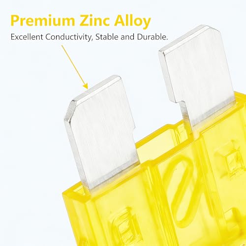 80Pcs) 20 Amp Standard Fuse, 20A Car Blade Fuses for Car/RV/Truck/SUV/Motorcycle/Boat (20A)