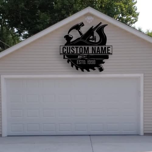 Personalized Dad's Garage Metal Sign (Design 3)