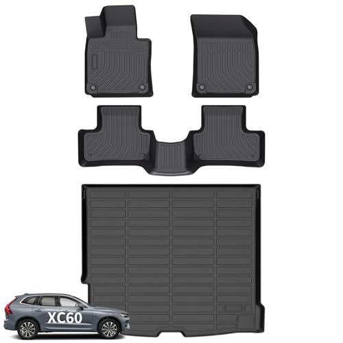 Floor Mats & Cargo Liner for Volvo XC60 2018 (BLACK)