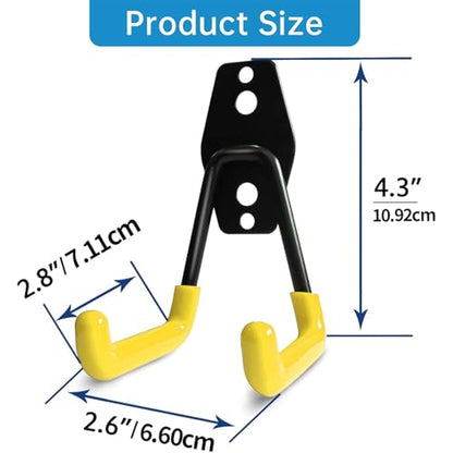 2 Pack Garage Storage Utility Hooks (Yellow)