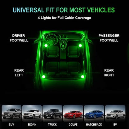 Car Interior LED Lights (Green)