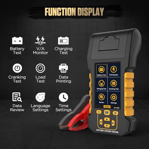 Car Battery Tester with Printer 12V 24V Load (BT880)
