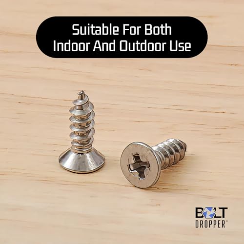4 x 1 4" Stainless Steel Flat Head Phillips Wood Screw (#4 X 1/4")