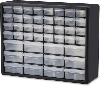 44 Drawer Plastic Storage Cabinet (Black / 44 Drawer / 1 Pack)