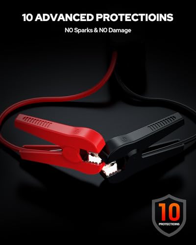 H9 4500A 12V Jump Starter for Car Boat Lawnmower (Black with DC)