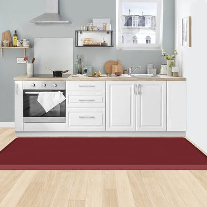 0.8" Thick Kitchen Mat Cushioned Anti Fatigue Rug Comfort Floor Mats (Red / 70"L x 24"W x 0.8"Th)