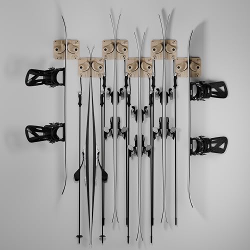 The OG Ski & Snowboard Wall Mount (Light Wood / Six Pack)