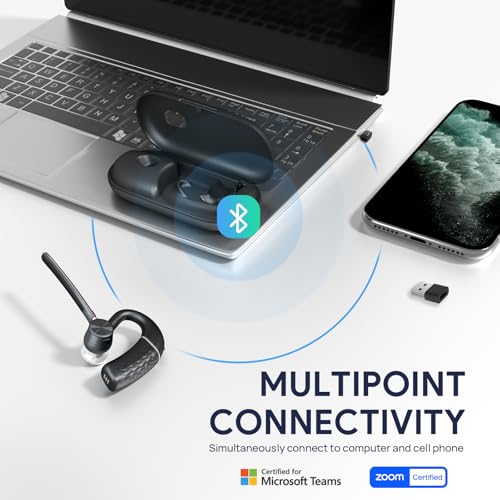 BH71 Pro Bluetooth Headset with USB (BH71 Pro USB-C to A / Black)