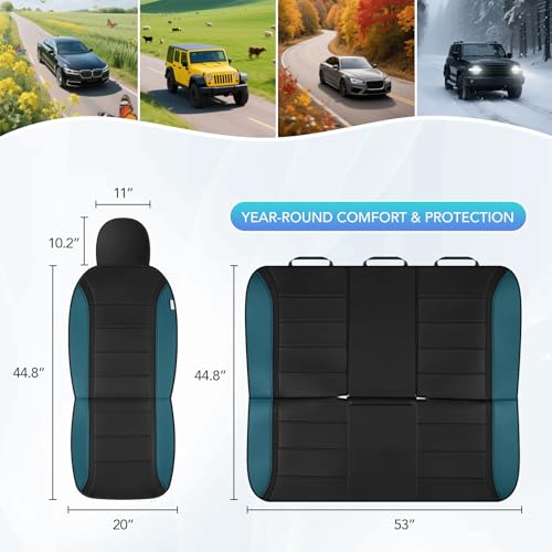 Leather Seat Covers (Blue Full Set)