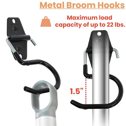 16 Pack Metal Broom Hooks
