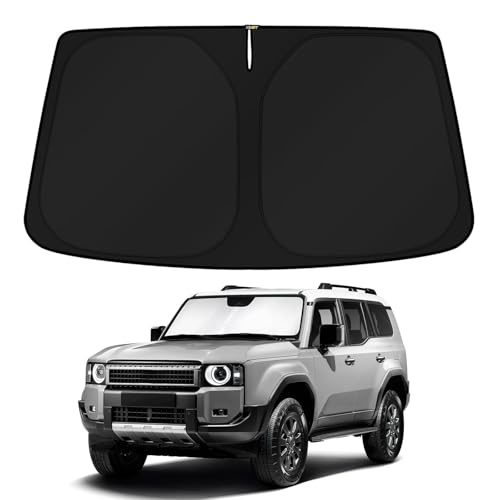 Windshield Sun Shade for 2024 2025 2026 Toyota Land Cruiser Accessories Custom Fit Full Covered Sunshade Block UV Rays Keep Your Car Cooler (For | Toyota Land Cruiser 2024-present)