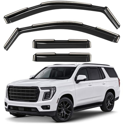 Window Deflectors Smoke Tinted in (For Yukon 21-26)