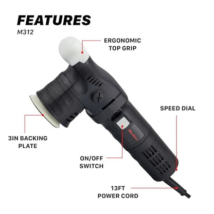 6” M21 Pro & 3” M312 Dual Action Polisher Combo (3" & 6" Dual Action)