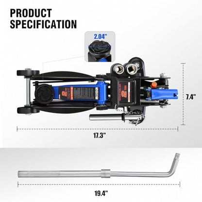 Floor Jack with Socket and Lock (Blue / 2 ton(w/ socket & losck))
