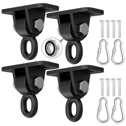 Swing Hangers with Bearing (Black / 4 Pack)