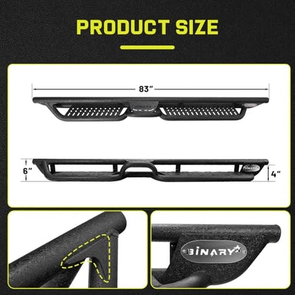 Running Boards Compatible with 2022 (22-26 Tundra Crewmax Cab)