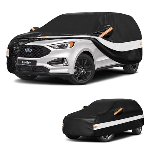 10 Layers SUV Car Cover Custom Fit for Ford Edge (Black Gray / Custom Fit for Ford Edge)