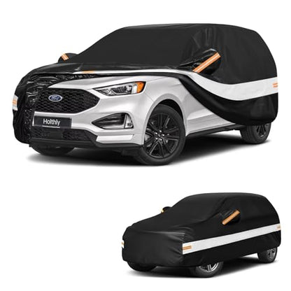 10 Layers SUV Car Cover Custom Fit for Ford Edge (Black Gray / Custom Fit for Ford Edge)