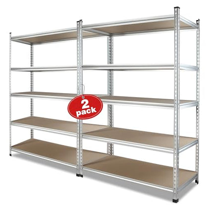 5 Tier Shelving Unit (48"W x 24"D x 72"H(Aluminum Finish))
