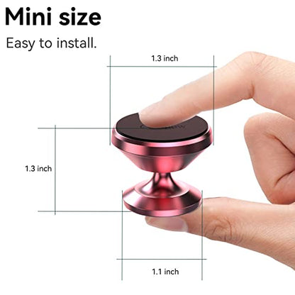 2 Pack】Magnetic Phone Holder for Car Dash Strong Magnetic Car Phone Mount (Rose Gold)