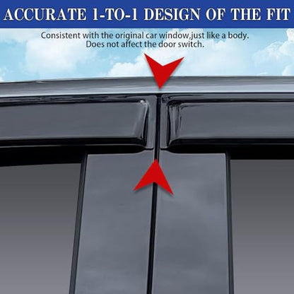 Rain Guards for Hyundai Santa Fe 2019 (For Hyundai Santa Fe 2019-2023)