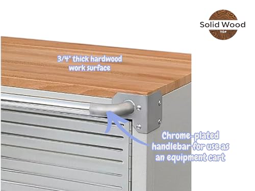 Heavy Duty Rolling Storage Cabinet with Wheels and Drawers (2 Door (28" W x 18” D x 34.5" H) / Granite)