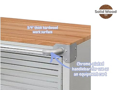 Heavy Duty Rolling Storage Cabinet with Wheels and Drawers (2 Door (28" W x 18” D x 34.5" H) / Granite)