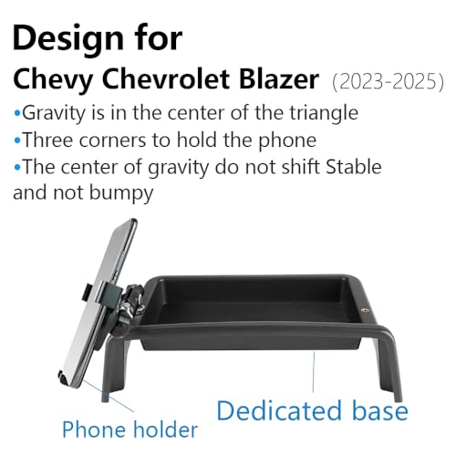 Car Phone Holder Center Console Organizer For Chevy Chevrolet Blazer 2023 2024 2025 2026【Not fit Blazer 2019 (Holder Box for Chevy Blazer 2023-2026)