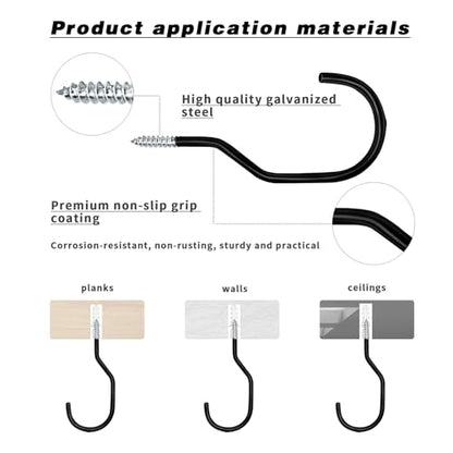 Bike Hooks Heavry Duty 6 (6 Pack / Black)