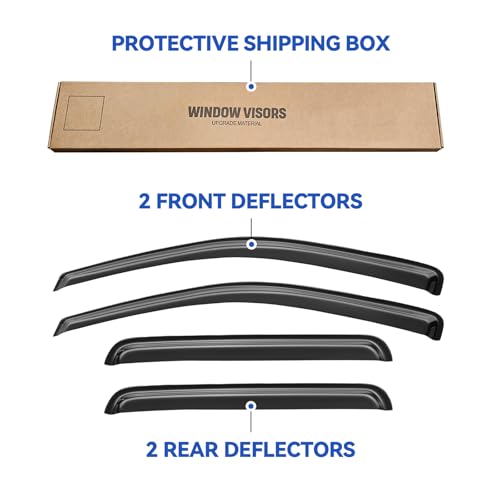 Window Visors Rain Guards for 2005 (2005-2010 Jeep Grand Cherokee)