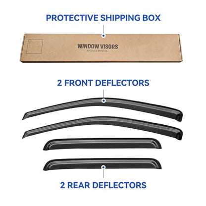 Window Visors Rain Guards for 2005 (2005-2010 Jeep Grand Cherokee)
