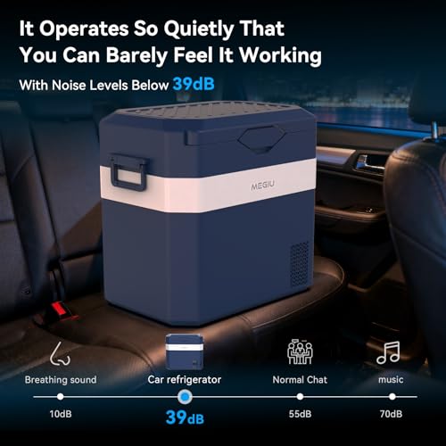 Car Fridge Portable 12V Refrigerator 40 Quart 12 Volt Freezer Compressor Cooler 12V (Blue(Matte))