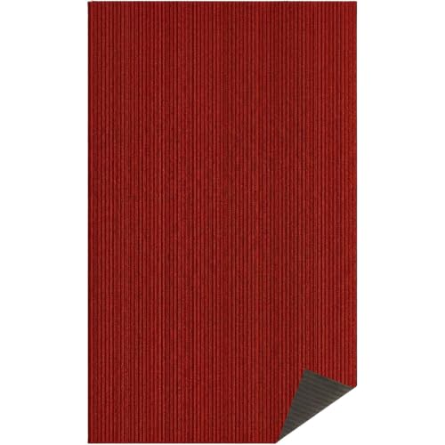 Ottomanso 7x49 Large Waterproof Floor Mat (Red / 6'6" x 49' (Runner))