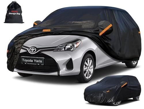 7 Layers Waterproof Hatchback Car Cover for Toyota Yaris 2005 (PE-Black / Custom Fit Toyota Yaris)